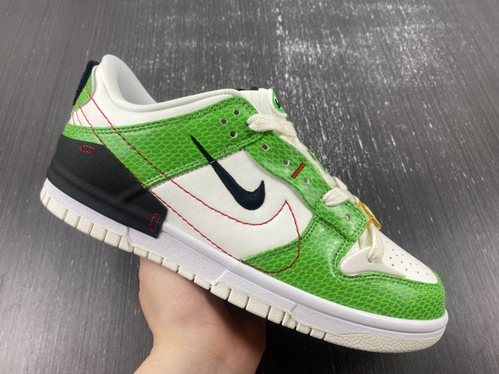 nike dunk low disrupt 2 just do it snakeskin green dv1491-101