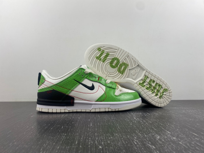 nike dunk low disrupt 2 just do it snakeskin green dv1491-101