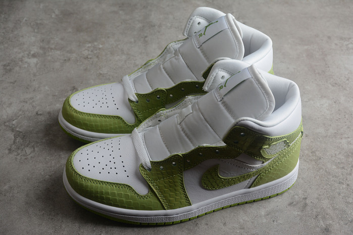 air jordan 1 mid green python (w) dv2959-113