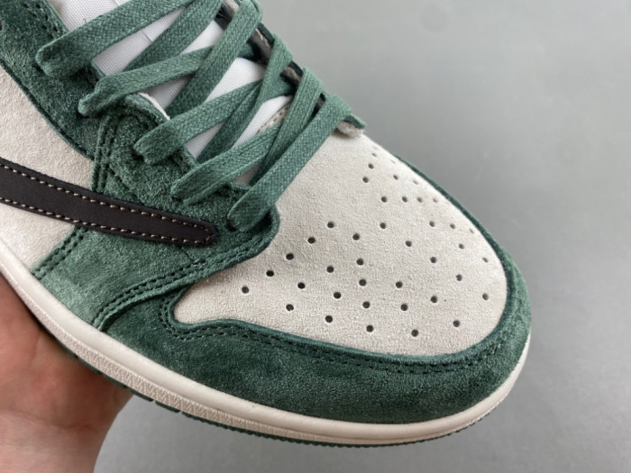 Travis Scott x Air Jordan 1 Low Top Green White DW7866-199