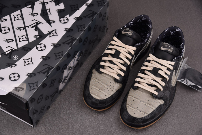 LV x Air Jordan 1 Low x Off-White x Travis Scott DZ2505-001