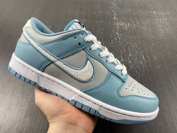 nike dunk low retro fleece worn blue fb1871-011
