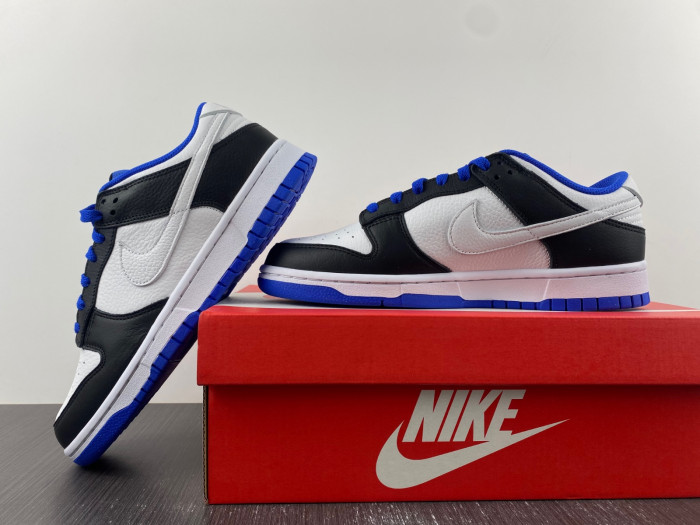 nike dunk low white black royal fd9064-110