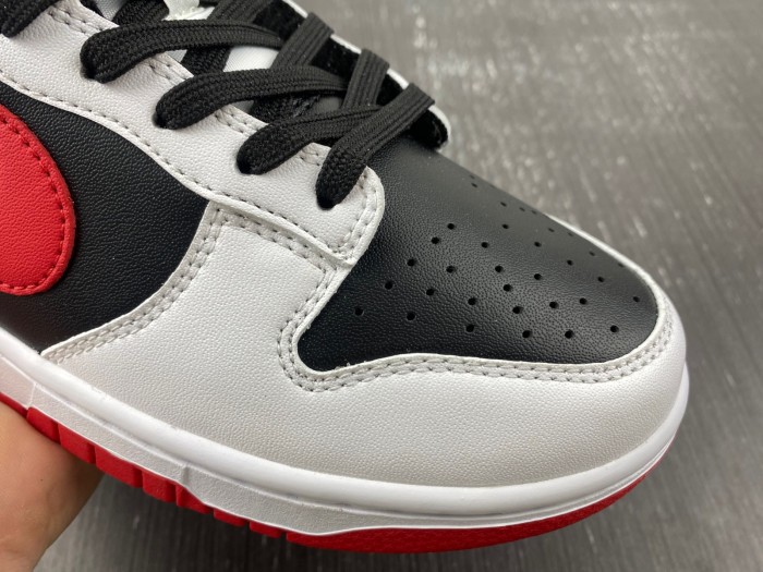 nike dunk low retro white black university red fd9762-061