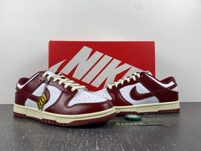nike dunk low prm vintage team red fj4555-100