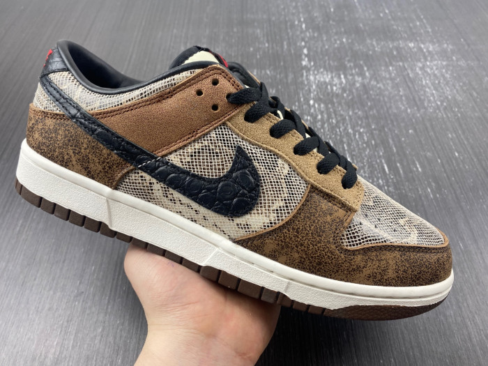 nike dunk low premium co.jp brown snakeskin fj5434-120