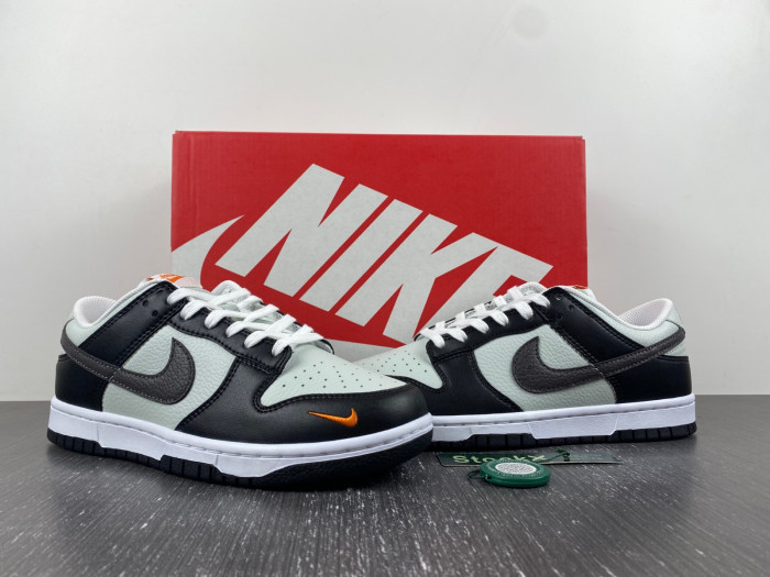 nike dunk low grey black orange mini fn7808-001