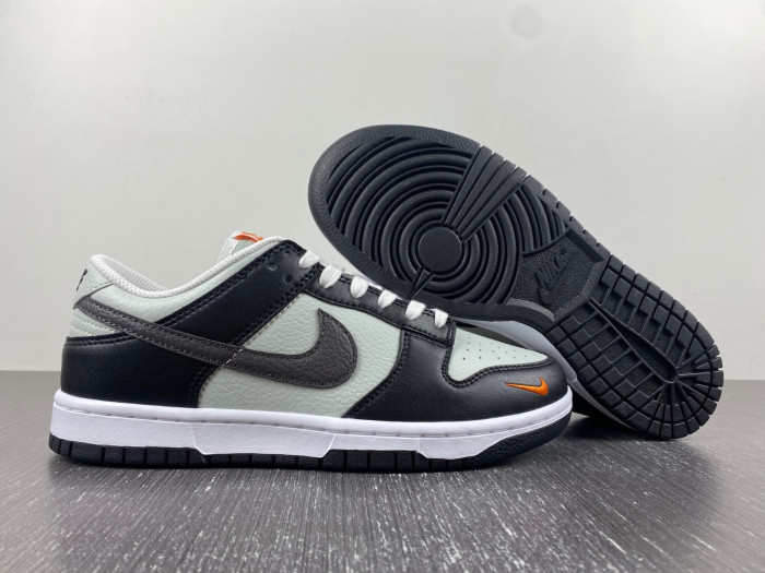 nike dunk low grey black orange mini fn7808-001