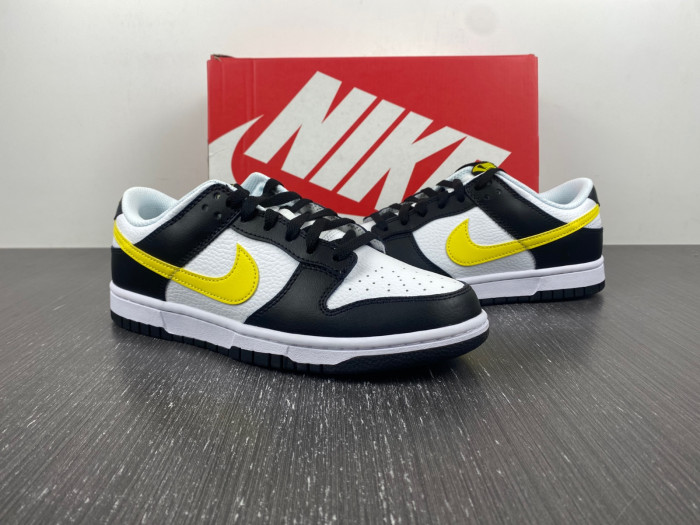 nike dunk low black yellow white fq2431-001