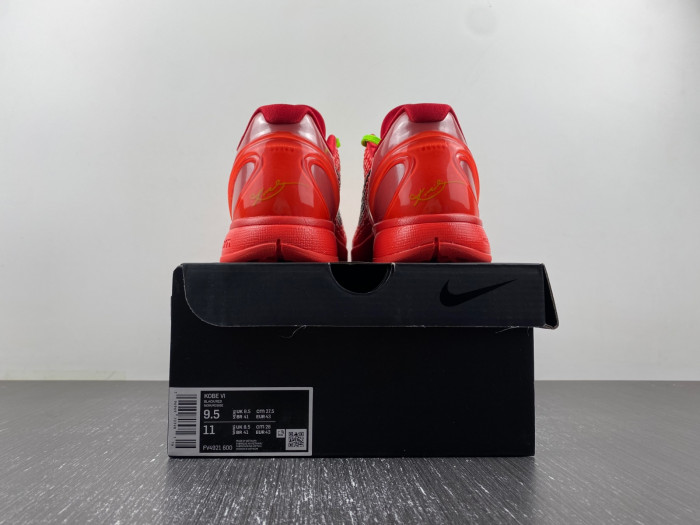 nike kobe 6 protro “reverse grinch” fv4921-600