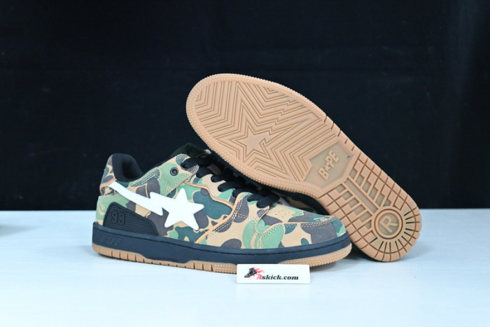 a bathing ape bape sk8 sta abc camo green