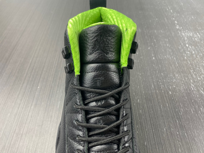 air jordan 12 "black/neon green"