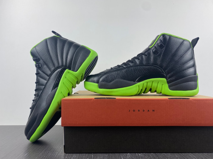 air jordan 12 "black/neon green"