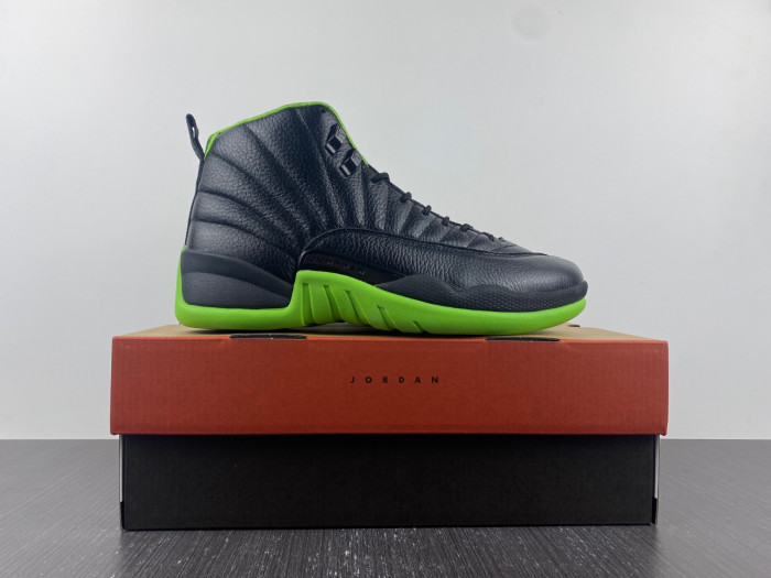air jordan 12 "black/neon green"