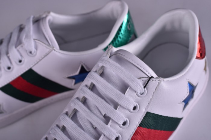 gu ace embroidered low-top sneaker with colorful stars 431942-a38g1