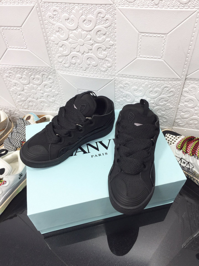 lanv1n leather curb sneakers