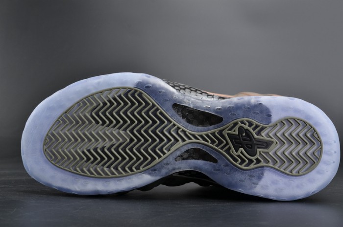 nike air foamposite one “shine” dark stucco/ black aa3963-001