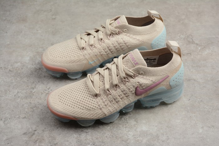 nike air vapormax flyknit 2.0 particle beige/smokey mauve womens 942843-203