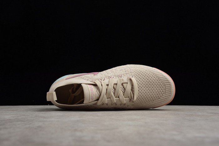 nike air vapormax flyknit 2.0 particle beige/smokey mauve womens 942843-203