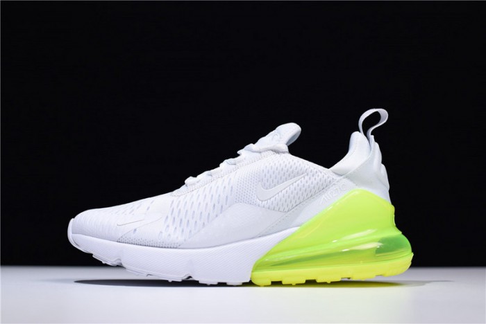 NIKE mens AIR MAX 270 “WHITE VOLT” AH8050-104