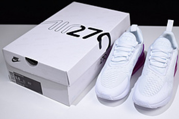 Nike womens Air Max 270 white purple AH6789 106